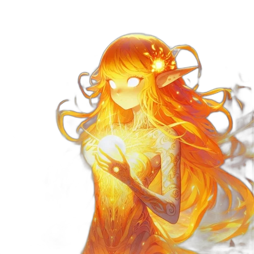 mask, dress, creature, hair, concept art, fantasy art, anime, watercolor transparent PNG cut-out