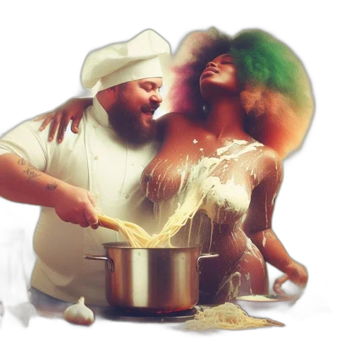 food, hat, hair, concept art, photorealistic, oil painting, 3d render, fire transparent PNG cut-out
