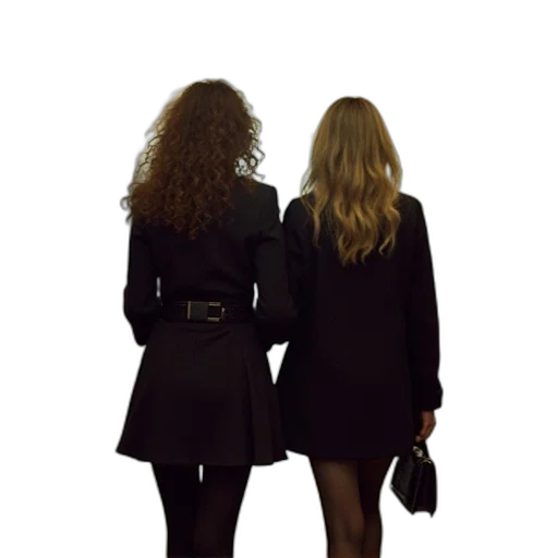 jacket, dress, staff, umbrella transparent PNG cut-out