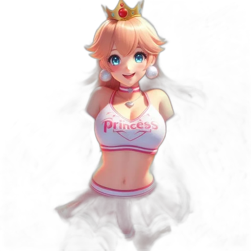 dress, crown, weapon, staff, pixel art, concept art, anime, fantasy art transparent PNG cut-out