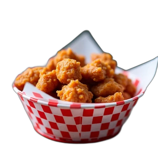 food, crown, 3d render, photorealistic, plate, fried, chicken, pieces transparent PNG cut-out