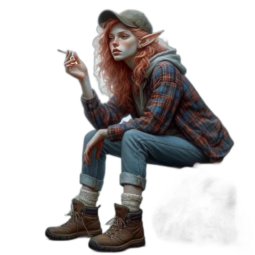 jacket, hat, concept art, fantasy art, photorealistic, comic book art, individual, sporting transparent PNG cut-out