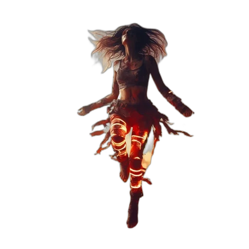 hair, dress, creature, mask, concept art, 3d render, fantasy art, pixel art transparent PNG cut-out