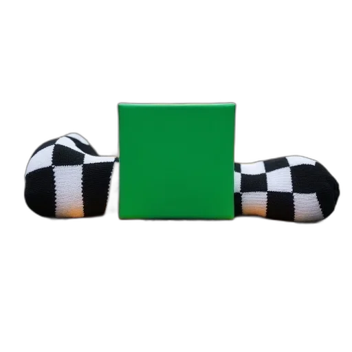 car, shoes, furniture, hat, 3d render, green, monochrome, black transparent PNG cut-out
