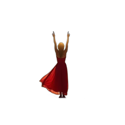 dress, staff, 3d render, concept art, pixel art, photorealistic, red, person transparent PNG cut-out