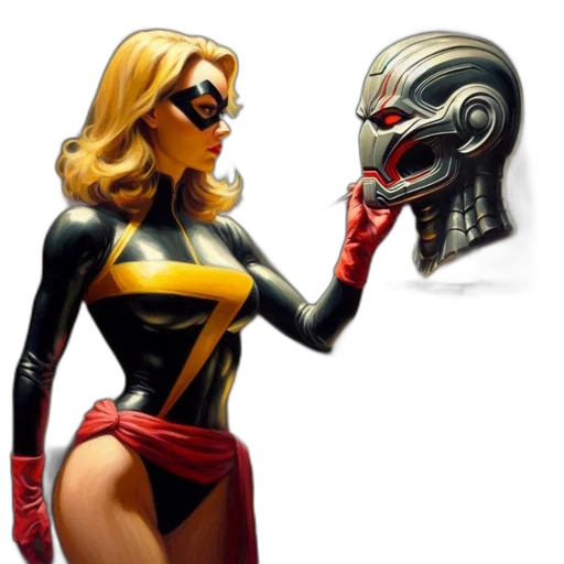 mask, comic book art, concept art, fantasy art, artist, dressed, marvel, paints transparent PNG cut-out