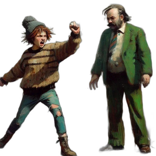 concept art, fantasy art, photorealistic, pixel art, green, two, individuals, youthful transparent PNG cut-out