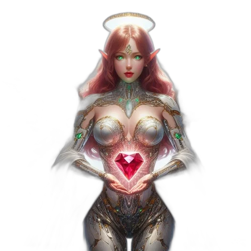robot, jewelry, fantasy art, concept art, comic book art, pixel art, armored, woman transparent PNG cut-out
