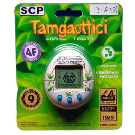 packaged, tamagotchi, electronic, game, device, scp, has, green transparent PNG cut-out