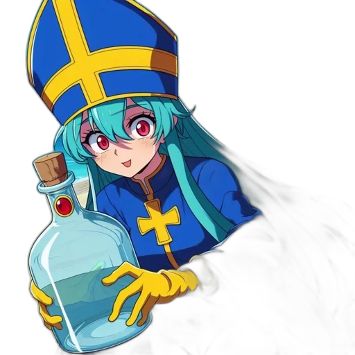 bottle, weapon, sword, crown, anime, concept art, pixel art, fantasy art transparent PNG cut-out