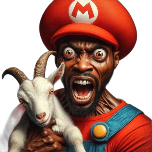 animal, face, creature, mask, concept art, comic book art, fantasy art, mario transparent PNG cut-out