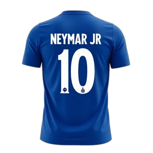 blue, t-shirt, name, neymar, number, back, featuring, nike transparent PNG cut-out