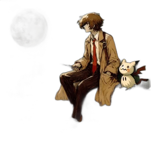 staff, mask, concept art, pixel art, anime, fantasy art, night, outer space transparent PNG cut-out