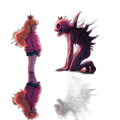 creature, dragon, concept art, pixel art, fantasy art, watercolor, fire, underwater transparent PNG cut-out