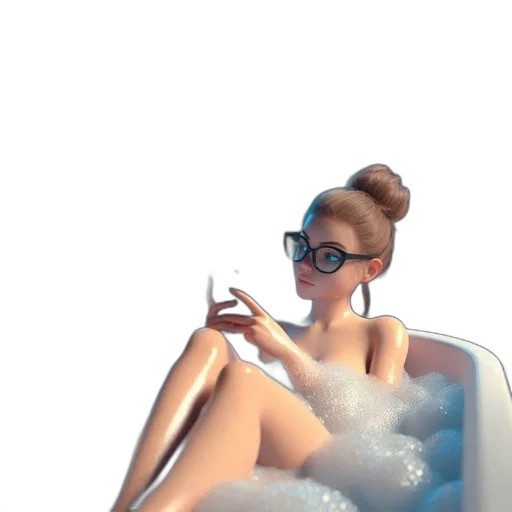 3d render, concept art, cartoon, pixel art, underwater, fire, outer space, woman transparent PNG cut-out