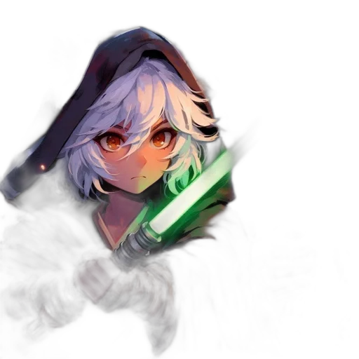 weapon, mask, sword, staff, anime, pixel art, concept art, fantasy art transparent PNG cut-out
