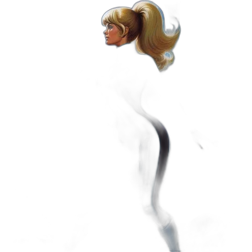 hair, robot, staff, creature, concept art, comic book art, photorealistic, 3d render transparent PNG cut-out