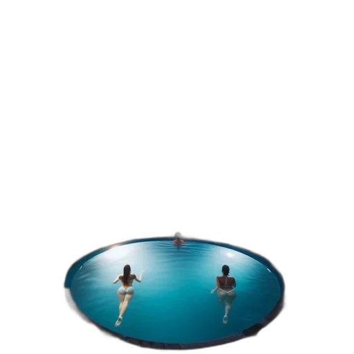furniture, umbrella, hat, jewelry, 3d render, concept art, underwater, blue transparent PNG cut-out