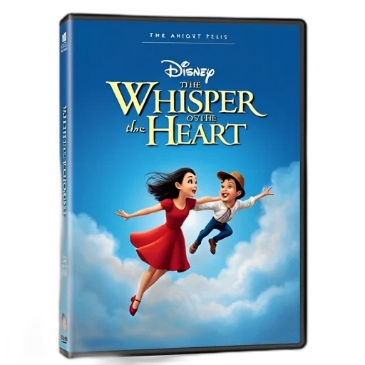 dvd, cover, animated, film, whisper, heart, blue, background transparent PNG cut-out