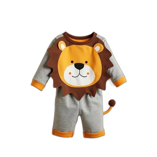 lion, pajamas, shorts, set transparent PNG cut-out