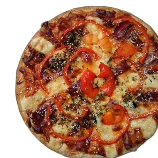 food, photorealistic, delicious, pizza transparent PNG cut-out