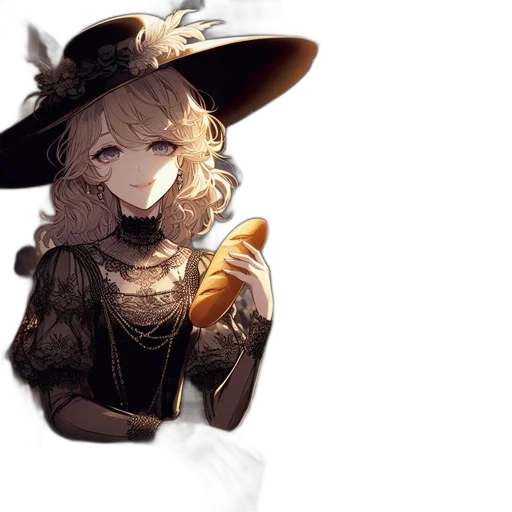 mask, hat, dress, staff, fantasy art, concept art, pixel art, watercolor transparent PNG cut-out