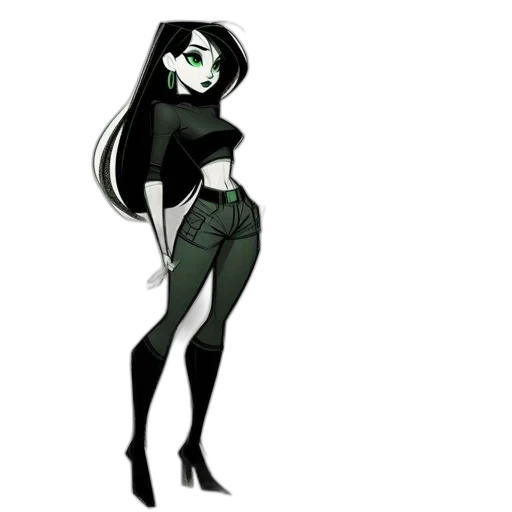 dress, staff, concept art, cartoon, comic book art, fantasy art, green, dark transparent PNG cut-out
