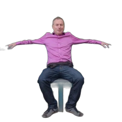 furniture, staff, jacket, robot, 3d render, man, pink, shirt transparent PNG cut-out