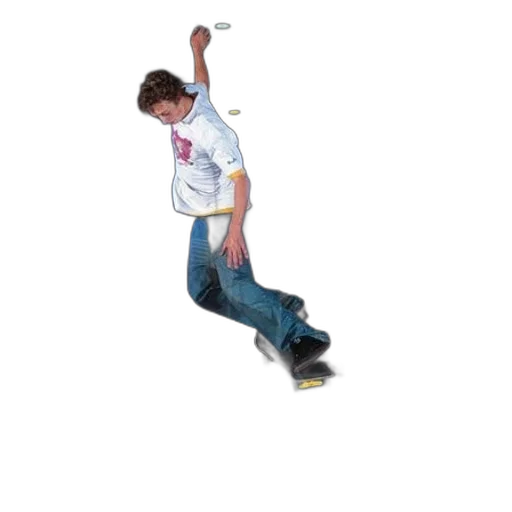 staff, weapon, shoes, 3d render, photorealistic, skateboarder, performs, trick transparent PNG cut-out