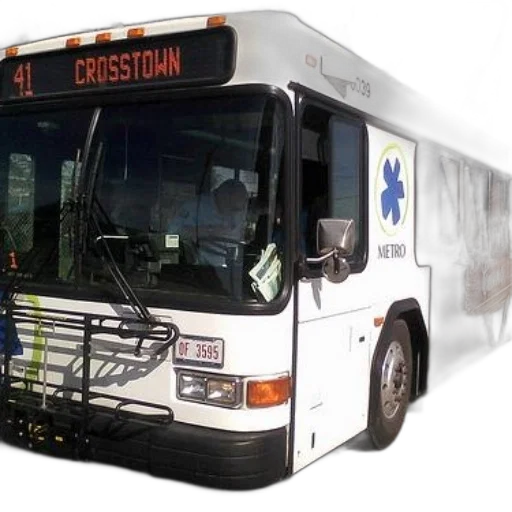 staff, concept art, photorealistic, white, bus, route, number, destination transparent PNG cut-out