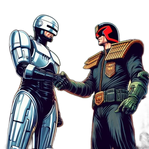 robot, concept art, comic book art, pixel art, outer space, iconic, sci-fi, characters transparent PNG cut-out