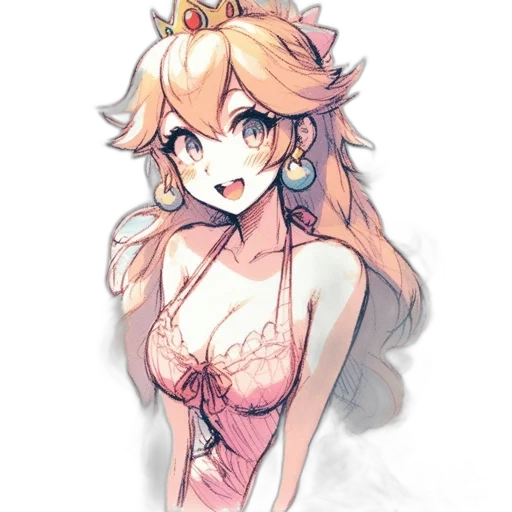 crown, dress, staff, jewelry, watercolor, anime, concept art, pixel art transparent PNG cut-out