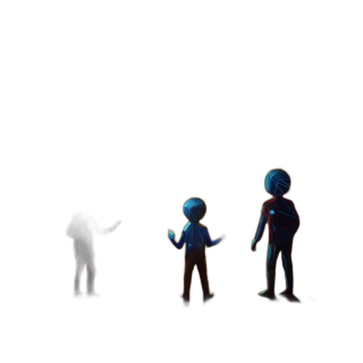 robot, staff, mask, creature, concept art, 3d render, pixel art, cartoon transparent PNG cut-out