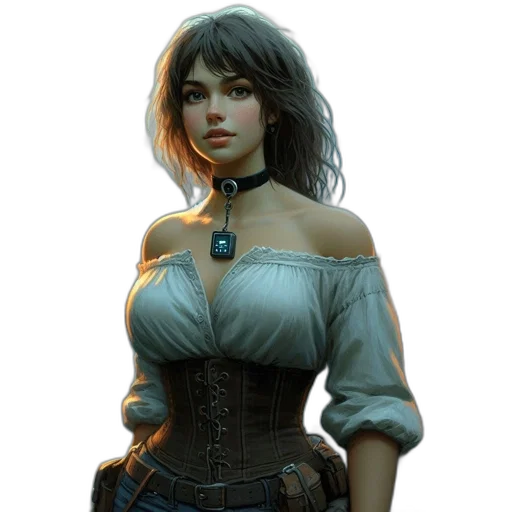staff, dress, face, fantasy art, concept art, photorealistic, comic book art, young transparent PNG cut-out