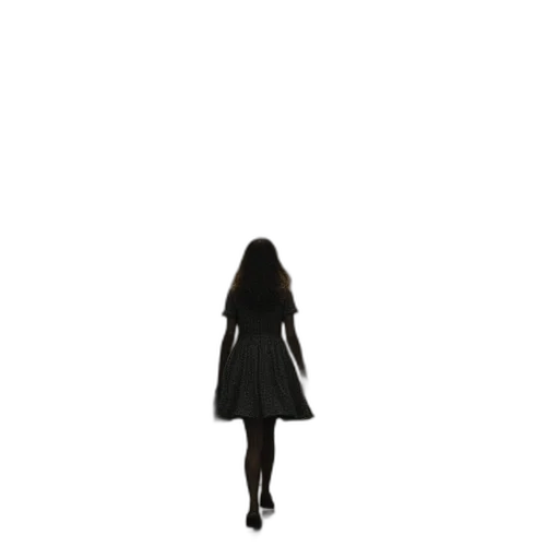 dress, jacket, staff, hair transparent PNG cut-out