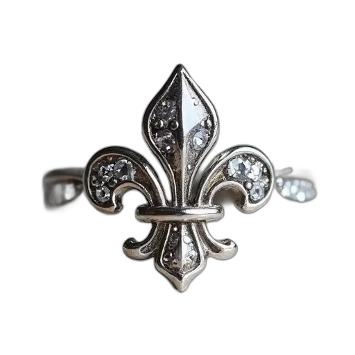 jewelry, crown, staff, sword, sterling, fleur, lis, ring transparent PNG cut-out