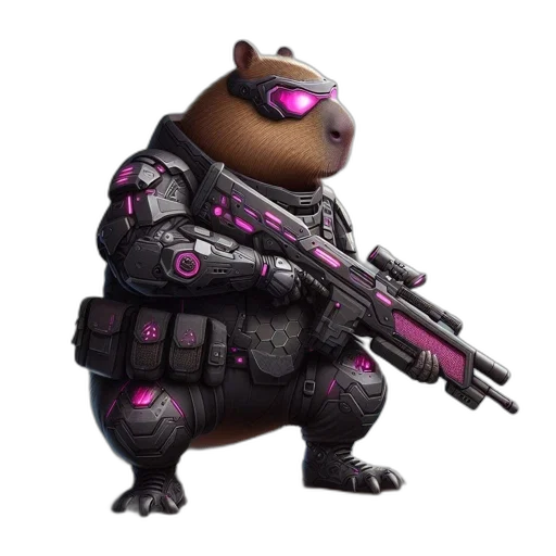 animal, weapon, creature, staff, concept art, 3d render, cyberpunk, pixel art transparent PNG cut-out