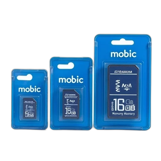 set, mobic, memory, cards, displayed, largest, card, left transparent PNG cut-out