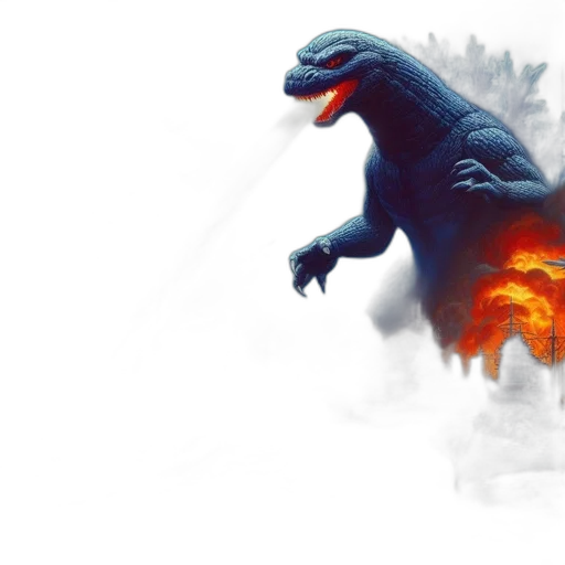 dragon, creature, animal, concept art, fantasy art, 3d render, photorealistic, fire transparent PNG cut-out