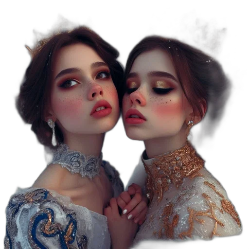 dress, jewelry, crown, face, photorealistic, oil painting, fantasy art, concept art transparent PNG cut-out