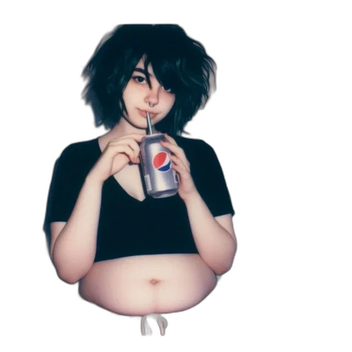 food, bottle, creature, jacket, vaporwave, concept art, pixel art, photorealistic transparent PNG cut-out