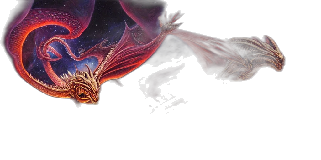 dragon, hair, creature, mask transparent PNG cut-out