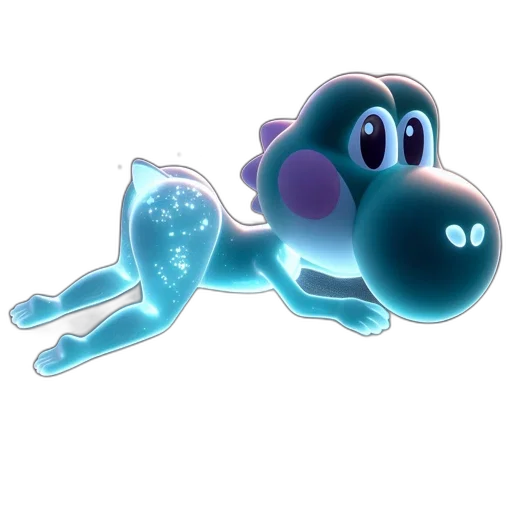 animal, creature, staff, weapon, 3d render, concept art, vaporwave, blue transparent PNG cut-out