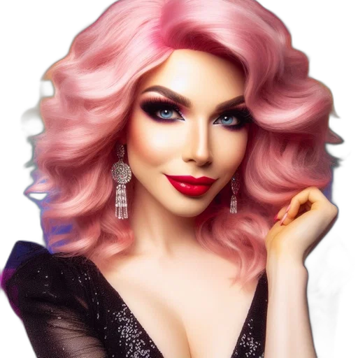 hair, photorealistic, cartoon, fantasy art, concept art, pastel, neon, colorful transparent PNG cut-out