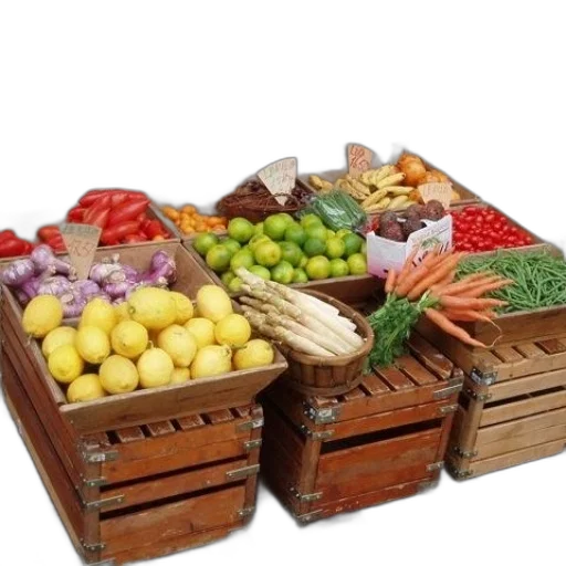 food, variety, fresh, produce, including, lemons, limes, carrots transparent PNG cut-out