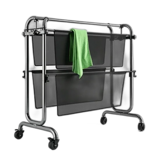 furniture, 3d render, green, modern, laundry, drying, rack, multiple transparent PNG cut-out
