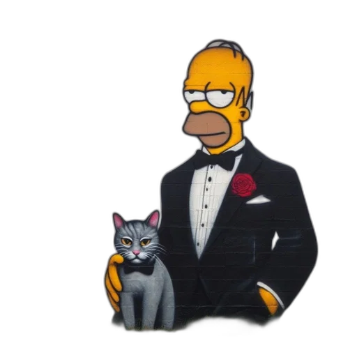 pixel art, cartoon, concept art, image, displays, stylized, homer, simpson transparent PNG cut-out