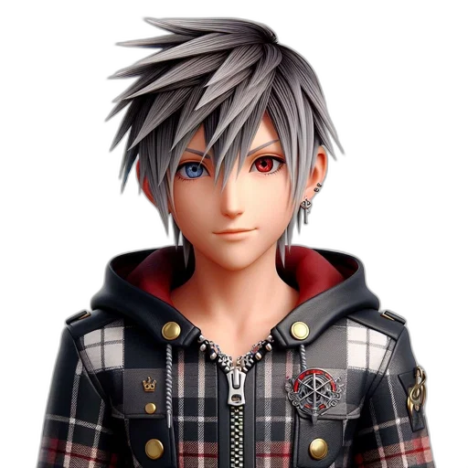 jacket, face, 3d render, photorealistic, concept art, cartoon, animated, character transparent PNG cut-out