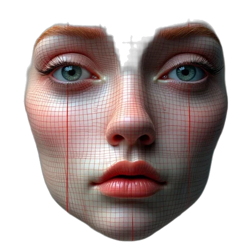 face, robot, mask, creature transparent PNG cut-out