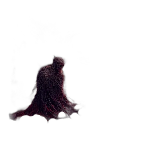 hair, animal, creature, dragon, concept art, photorealistic, 3d render, pixel art transparent PNG cut-out
